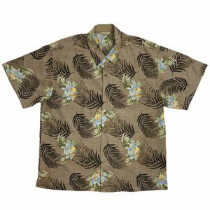 Tommy Bahama Mens Shirt Button Front Silk Hawaiian